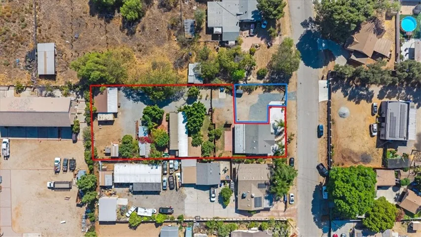 AERIAL VIEW OF TWO ADJOINING PARCELS