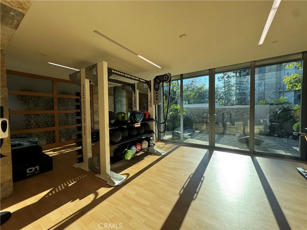 TRX and Stationary bike area