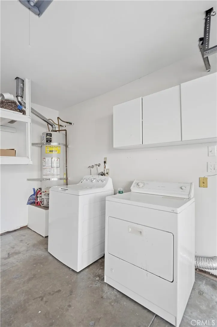 Washer dryer in the garage