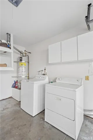 Washer dryer in the garage