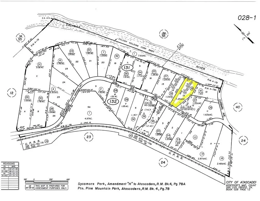 Assessor's Map with the lot highlighted.