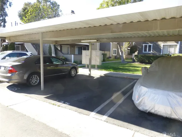 Reserved carport parking space