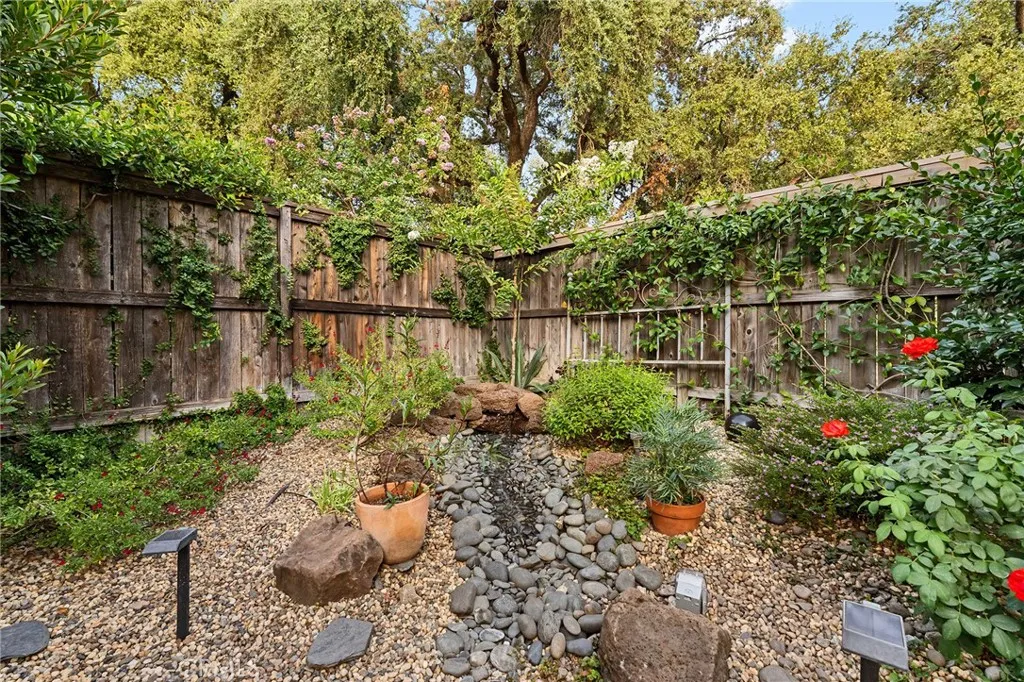 Beautiful water feature in the backyard Beautiful water feature in the backyard