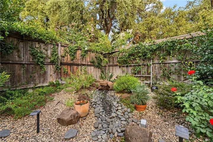 Beautiful water feature in the backyard