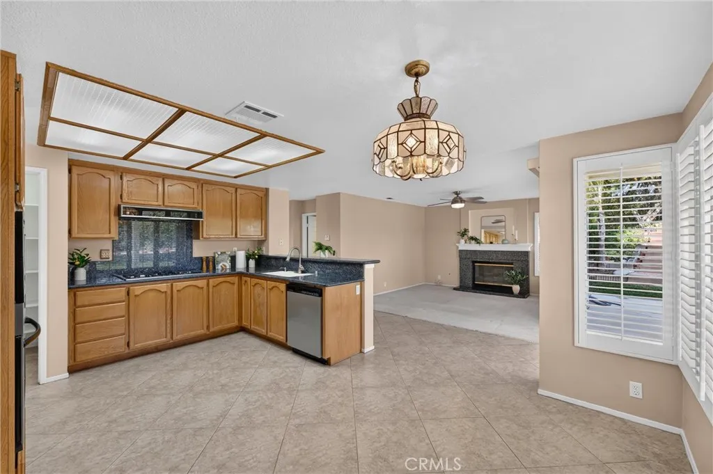 Feels good.  Plantation Shutters, tile floor, conveniently located next to Family Room