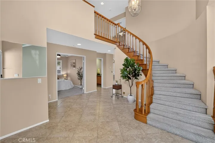 A downstairs bedroom and bathroom provide a comfortable and private space for overnight guests.
