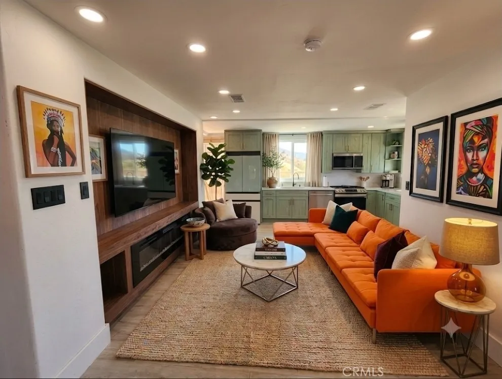 AI ENHANCED FURNISHED LIVING ROOM