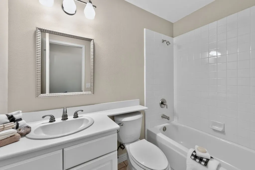 First floor full bathroom is perfect for long term guests