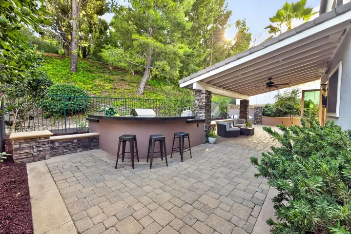 BBQ and hot plate with room for more outdoor appliances