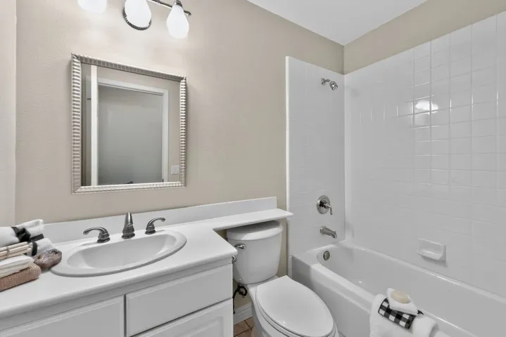 First floor full bathroom is perfect for long term guests