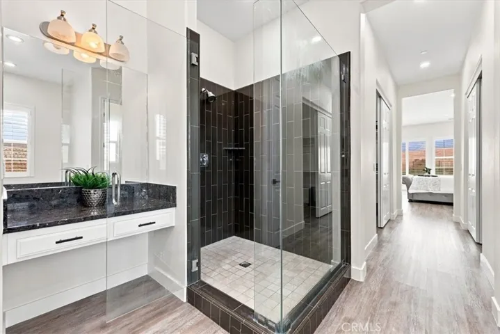 Primary walk-in shower, ensuite