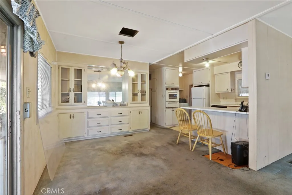 Dining room and kitchen