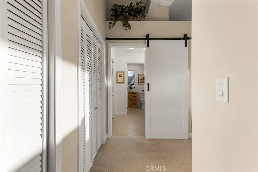 Entry to the remodeled master bathroom