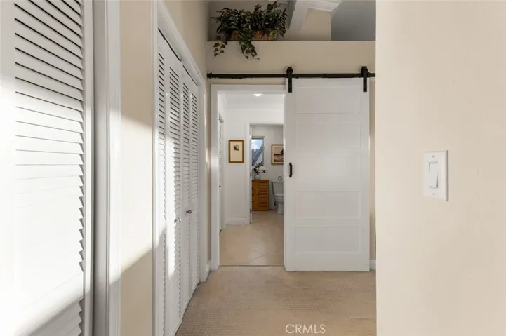 Entry to the remodeled master bathroom