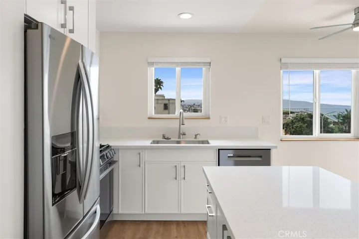 Views from the kitchen island.