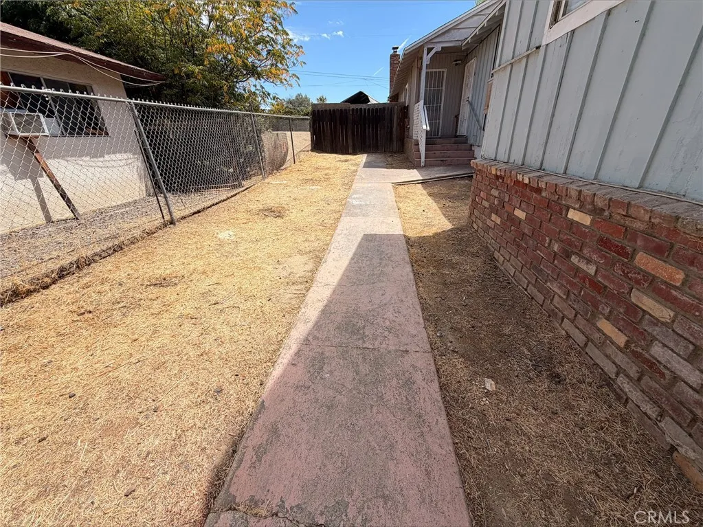 Private yard area