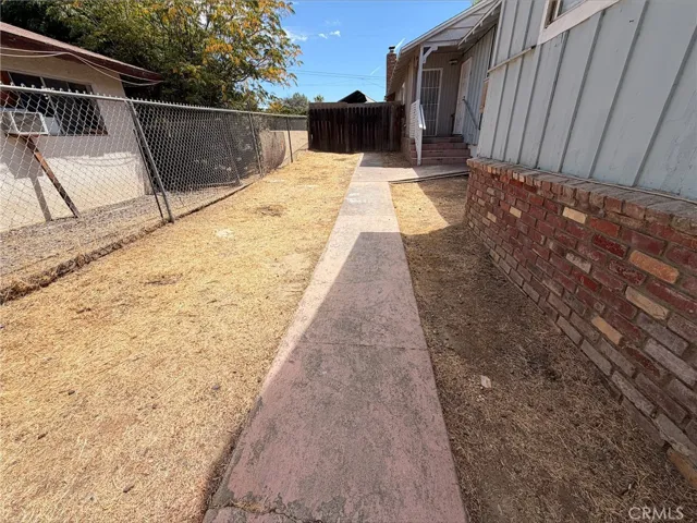 Private yard area