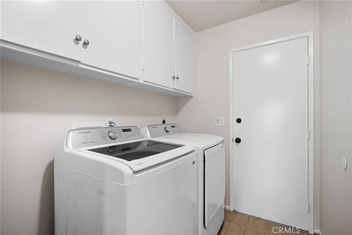 Laundry area. Door to garage