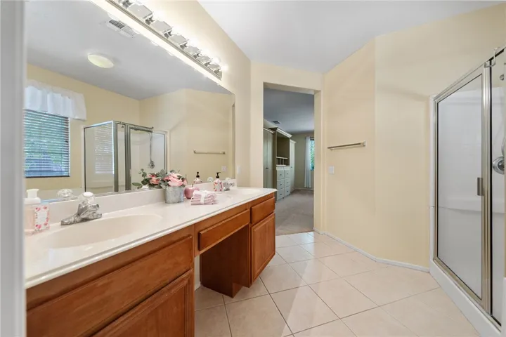 Primary bath with dressing table