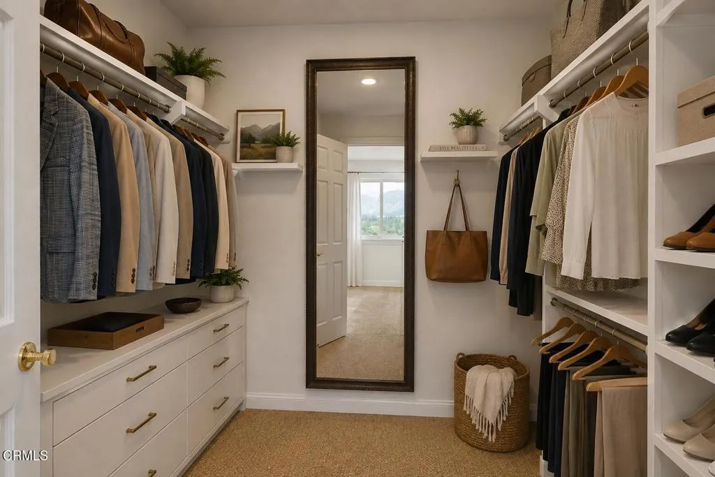 Walk in Closet Virtually Staged