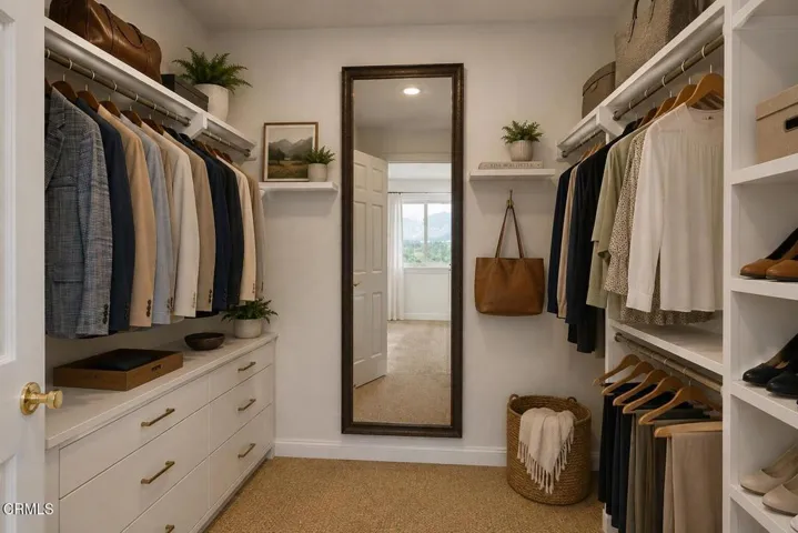 Walk in Closet Virtually Staged