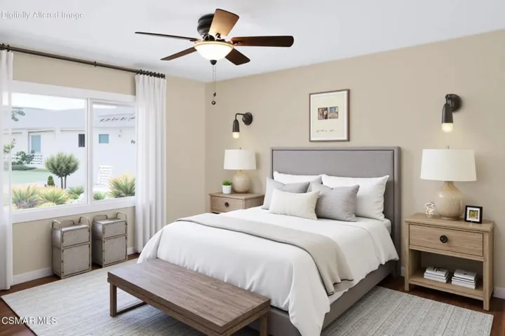 Virtual Staged secondary bedroom