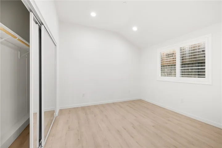 Spacious bedroom with ample closet space