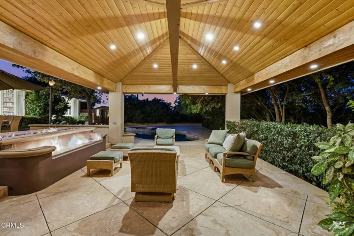 Patio at dusk