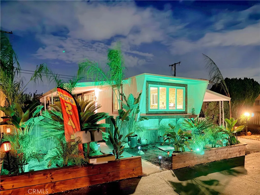 Impressive exterior lighting adds to the tropical oasis theme. You can change the color scheme with a remote - fun! - Check out more nighttime photos at the end! Impressive exterior lighting adds to the tropical oasis theme. You can change the color scheme with a remote - fun! - Check out more nighttime photos at the end!