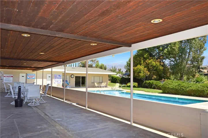 Sparkling Pool with Open Patio, Covered Patio, BBQ, and Lawn Area