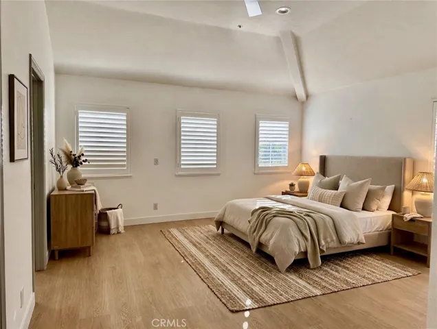 AI staged as Bedroom.  The door on the left side is a BR.