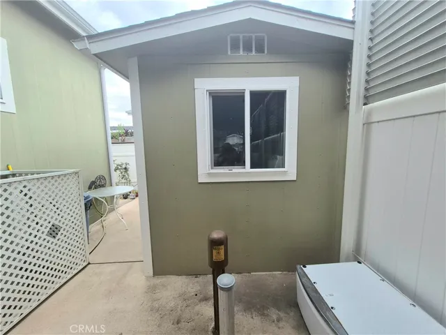 The shed has a window, too.