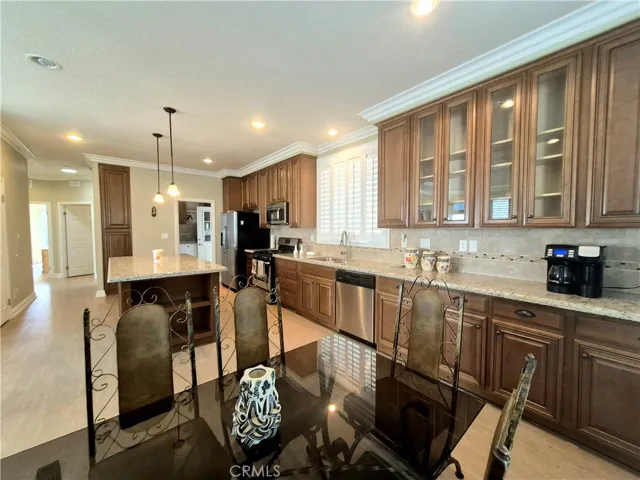  Look at all this storage in the kitchen and dining area!