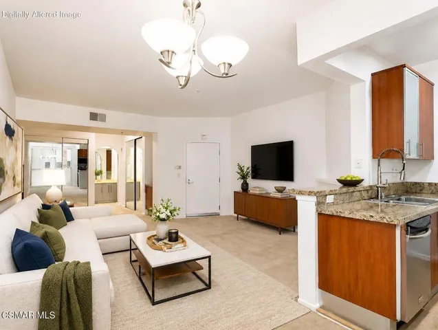 Living room ai staged