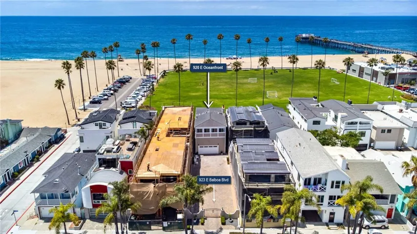 923 E Balboa Blvd is now being offered separately from the adjacent home at  920 E Oceanfront (also available for purchase (MLS: NP26175284)