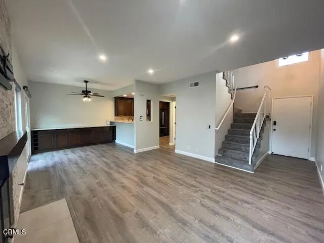 Living Room into Dining & Kitchen