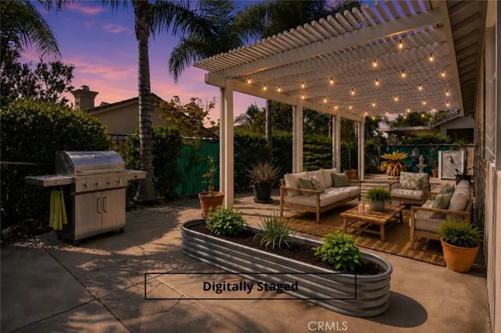 Add some twinkle lights & enjoy your cozy outdoor space