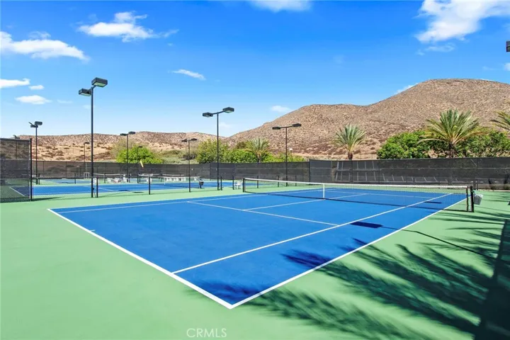 Picturesque lighted sport courts