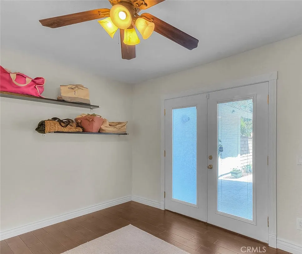 French doors to patio with blinds encased! French doors to patio with blinds encased!
