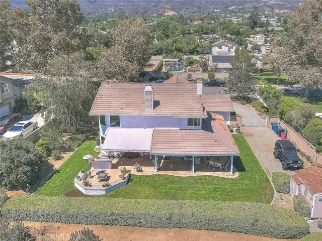 Aerial shot - top half of the equestrian parcel