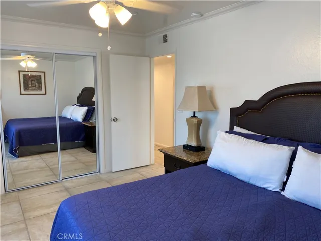 Mirrored wardrobe closets in bedrooms.