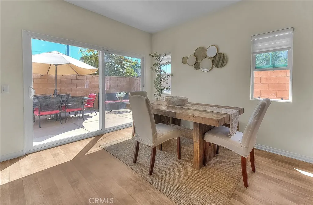 Well-appointed dining area with easy access to the patio, perfect for gatherings and al fresco dining.