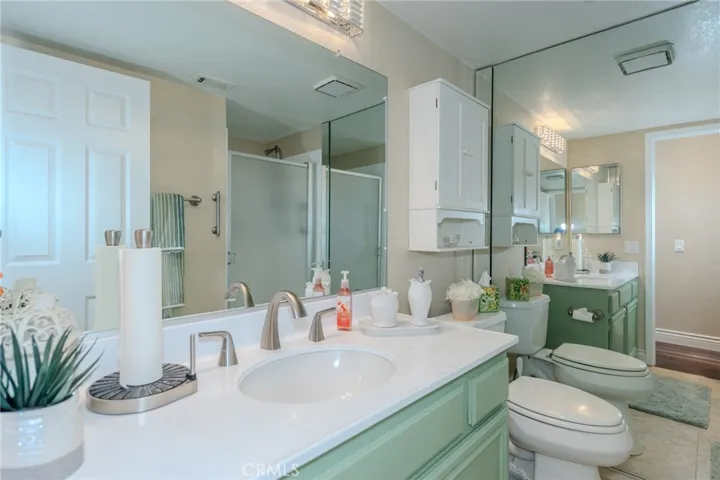 Main floor bathroom with walk-in shower.