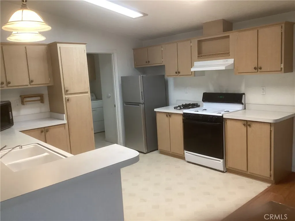 With lots of cabinets.