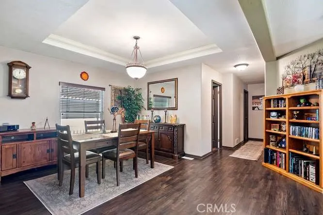 Dining Area with Coffered Ceiling
