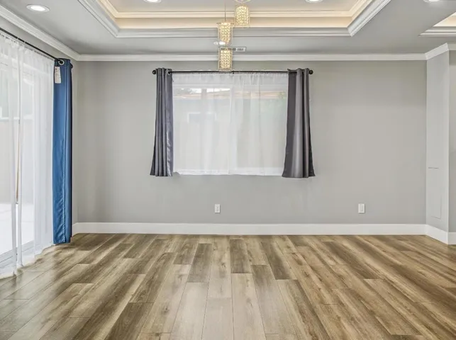 Lots of windows and sliding door in Dining area.