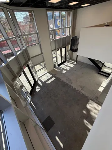 Interior space with unfinished concrete flooring