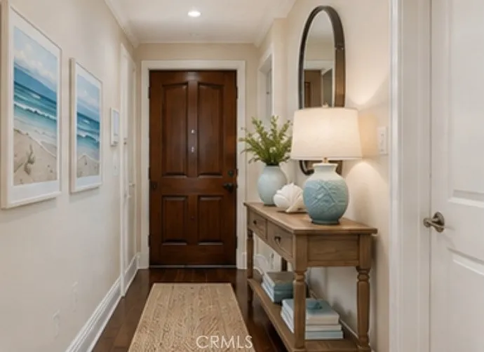 Virtually staged entryway