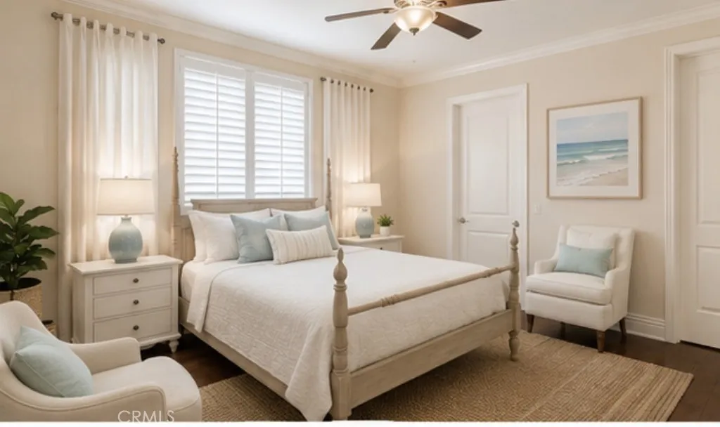 Virtually staged Primary Suite