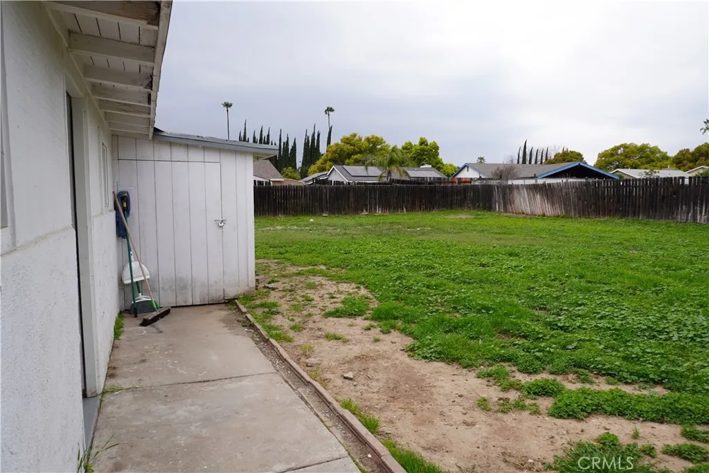 storage and backyard
